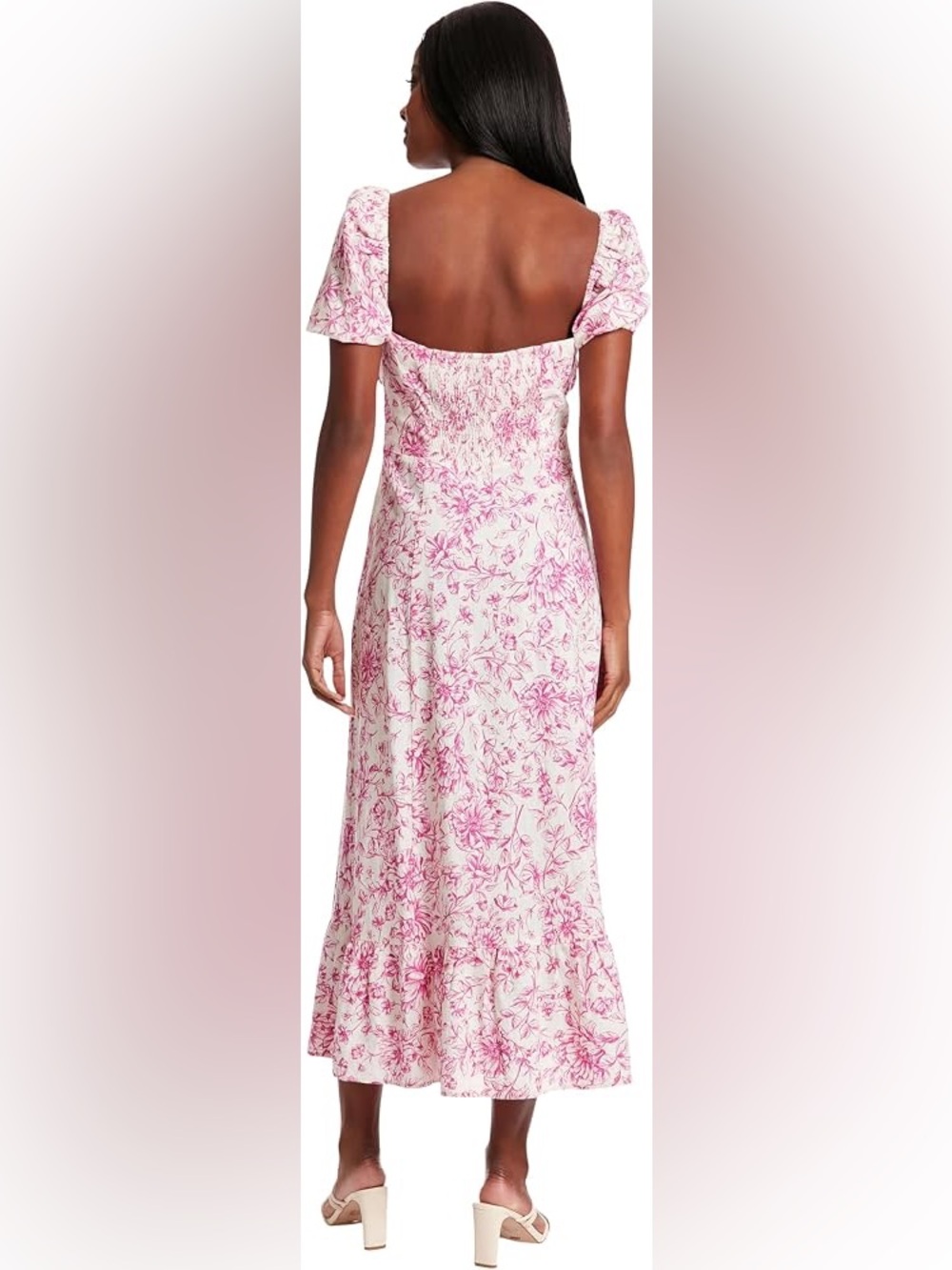 LONDON TIMES | floral puff sleeve dress | size 16 - Picture 2 of 8
